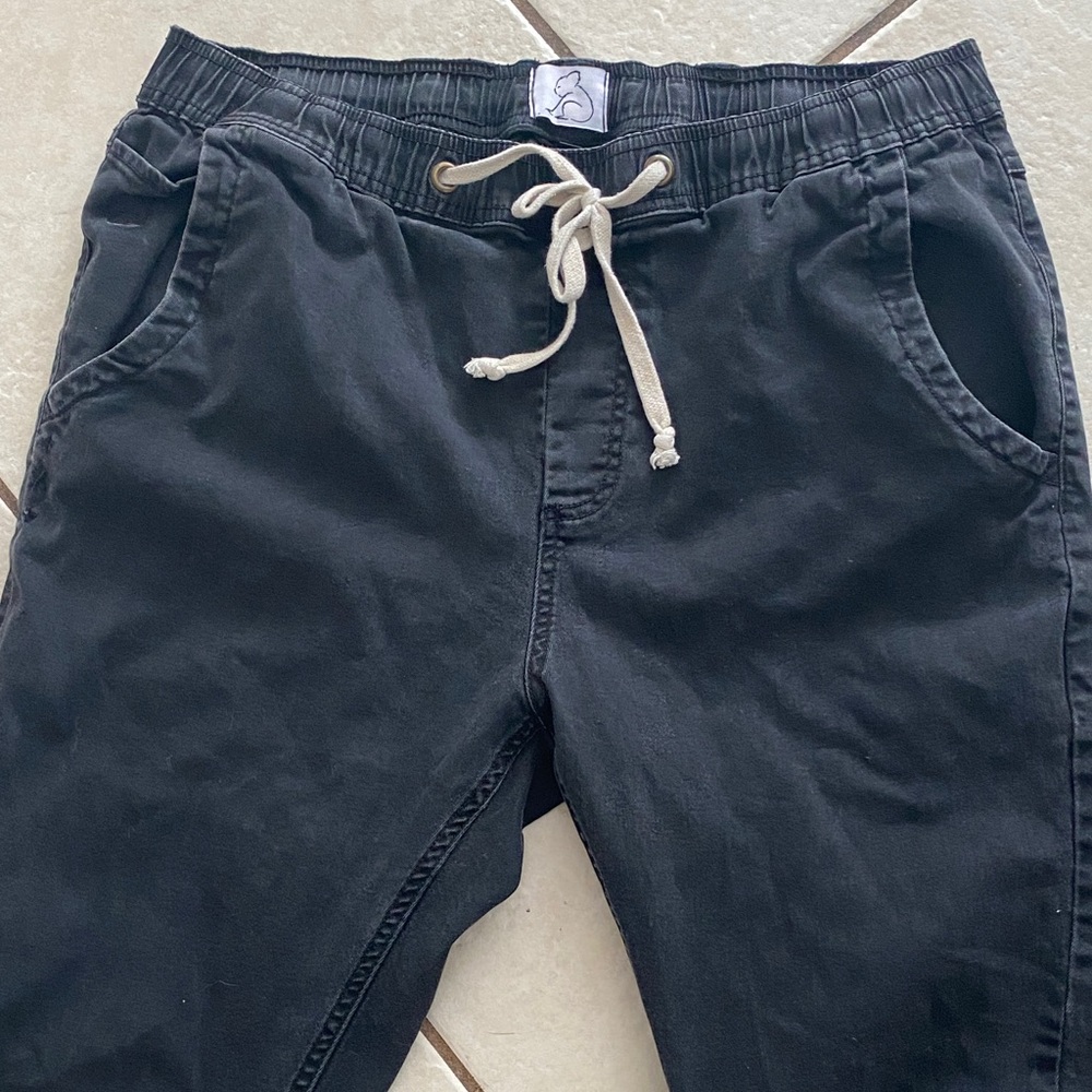 Kuwalla-Tee Black Joggers with Drawstring Waist